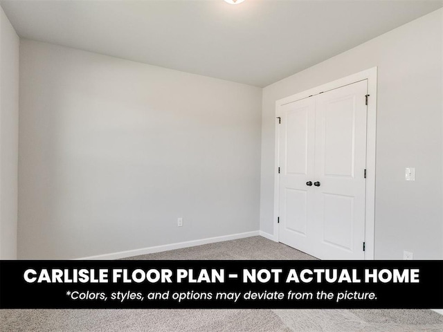 8517 NW 76th St, Oklahoma City, OK 73132 - unfurnished bedroom with baseboards, a closet, and carpet floors