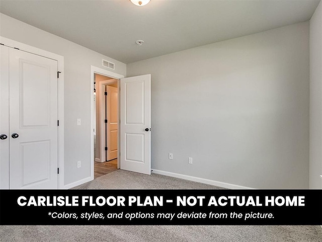 8517 NW 76th St, Oklahoma City, OK 73132 - unfurnished bedroom with carpet flooring, baseboards, and a closet