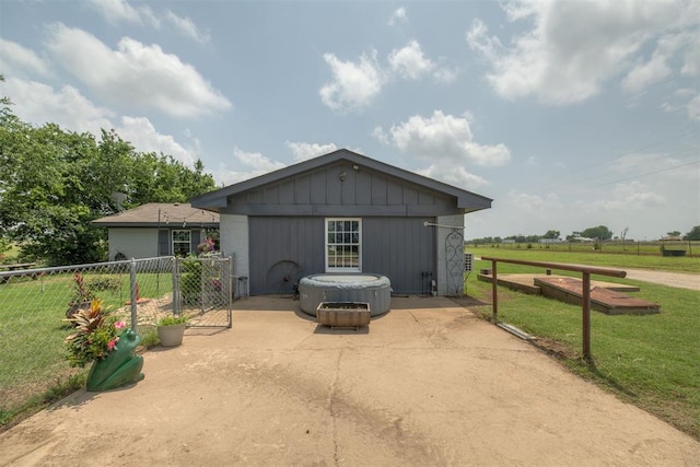 2316 E 68th St, Stillwater, OK 74074 - exterior space featuring a hot tub and a patio