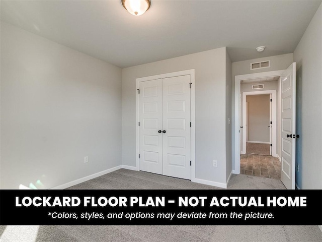 8609 NW 76th St, Oklahoma City, OK 73132 - unfurnished bedroom with carpet, a closet, and baseboards
