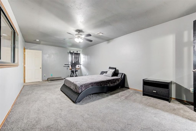 1312 SW 25th St, Moore, OK 73170 - bedroom featuring carpet, baseboards, and ceiling fan