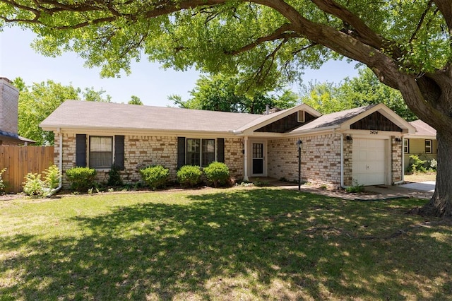 2424 Ashley Dr, The Village, OK 73120 - single story home featuring an attached garage and stone siding