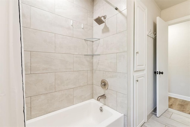 2424 Ashley Dr, The Village, OK 73120 - bathroom featuring bathing tub / shower combination and baseboards