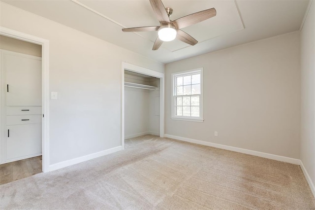 2424 Ashley Dr, The Village, OK 73120 - unfurnished bedroom featuring light colored carpet, a closet, and baseboards
