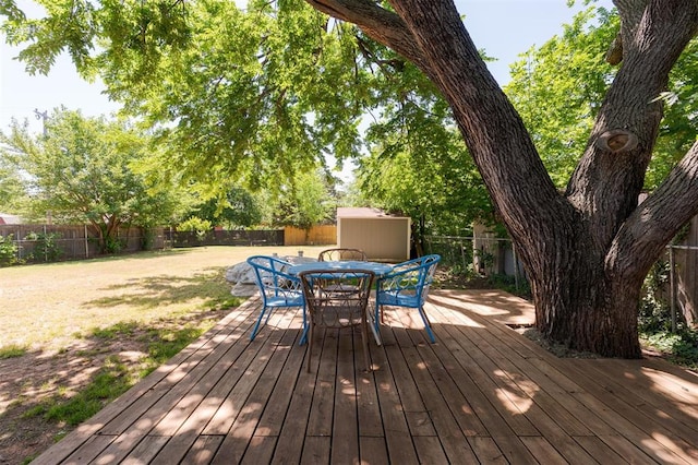 2424 Ashley Dr, The Village, OK 73120 - wooden deck featuring outdoor dining space
