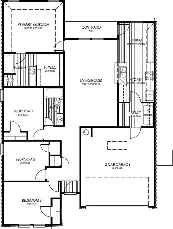 1204 E Stetson Ln, Mustang, OK 73064 - floor plan / room layout