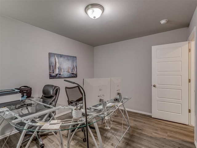 9120 SW 46th St, Oklahoma City, OK 73179 - office featuring wood finished floors and baseboards