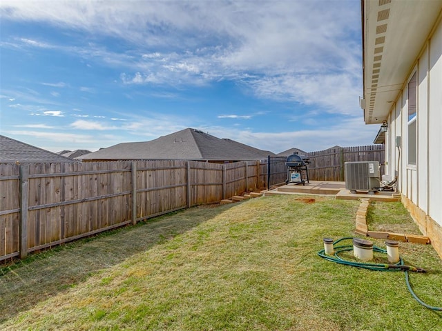 9120 SW 46th St, Oklahoma City, OK 73179 - view of yard with central AC unit