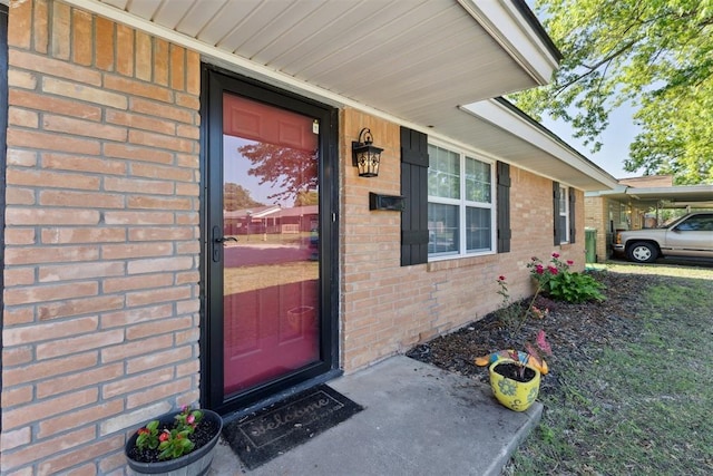711 Spruce Dr, Yukon, OK 73099 - property entrance with brick siding