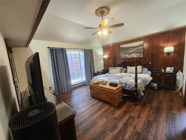 11301 Brockton Pl, Oklahoma City, OK 73162 - bedroom with wood finished floors and a ceiling fan