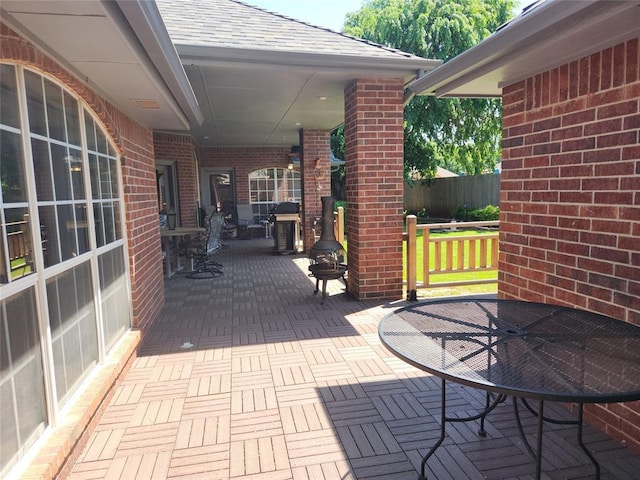 11301 Brockton Pl, Oklahoma City, OK 73162 - view of patio featuring outdoor dining area