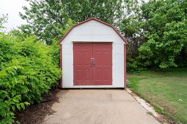 view of shed