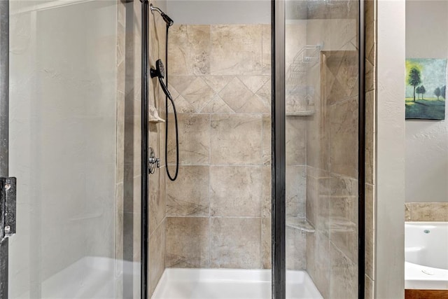 8701 Long Spur Trl, Edmond, OK 73034 - full bath featuring a shower stall