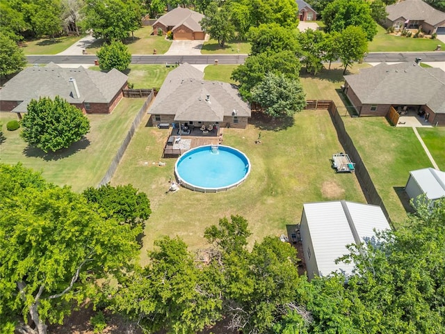 8701 Long Spur Trl, Edmond, OK 73034 - aerial perspective of suburban area with a pool