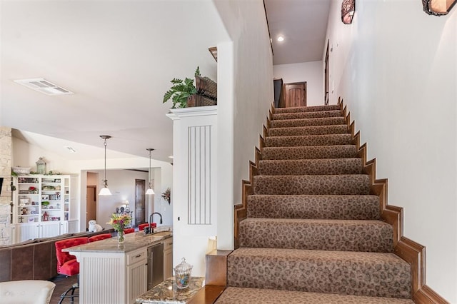 view of stairway
