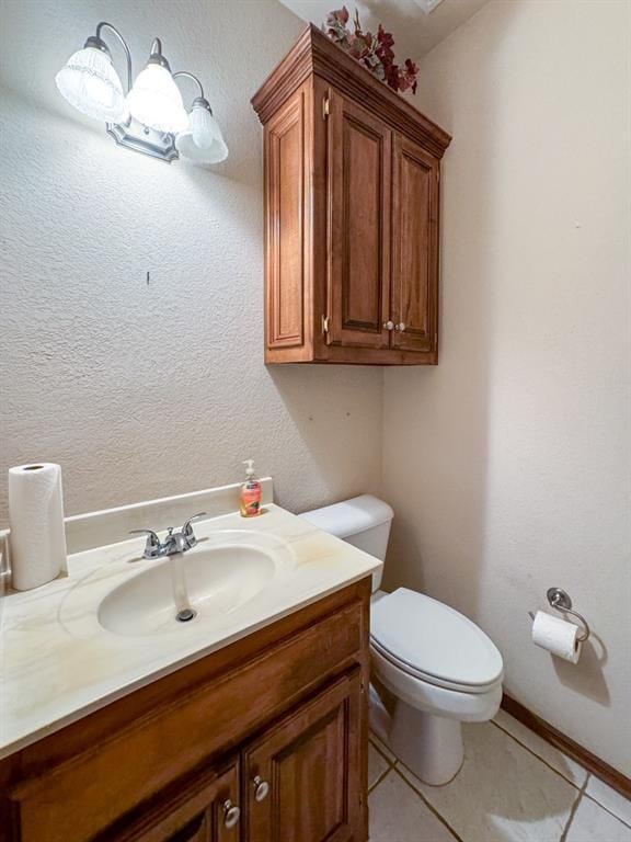 3424 Teton Ct, Norman, OK 73072 - bathroom featuring toilet, vanity, and tile patterned floors