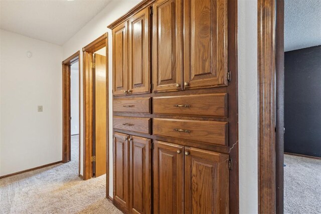 1104 Cedar Hill Pl, Oklahoma City, OK 73110 - hallway with light carpet and baseboards
