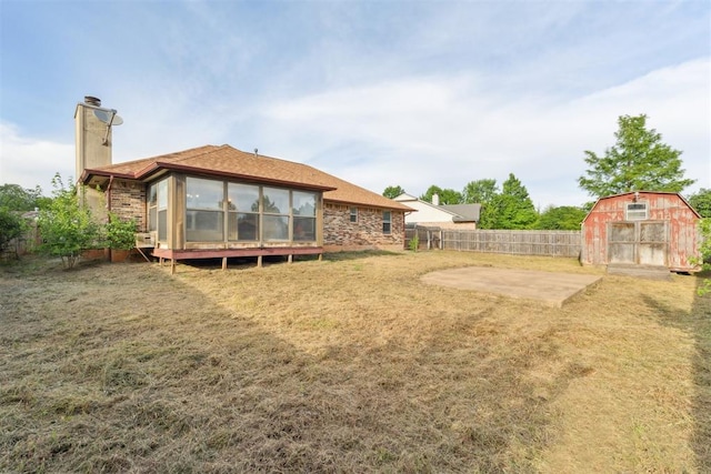 1104 Cedar Hill Pl, Oklahoma City, OK 73110 - view of yard with a storage unit and an outbuilding