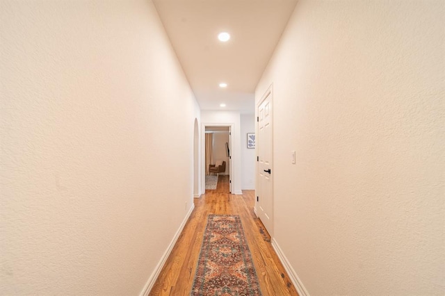 1017 Dean Pl, Oklahoma City, OK 73117 - hall featuring light wood-type flooring, recessed lighting, and baseboards