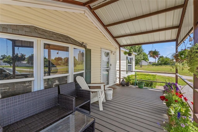 view of wooden deck