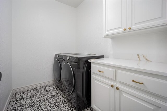271 Taylam Rd, Goldsby, OK 73093 - laundry room with washer and dryer, cabinet space, and baseboards