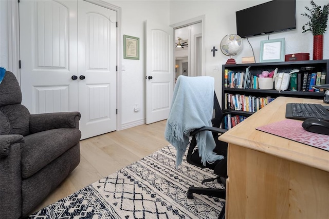 271 Taylam Rd, Goldsby, OK 73093 - home office with wood finished floors