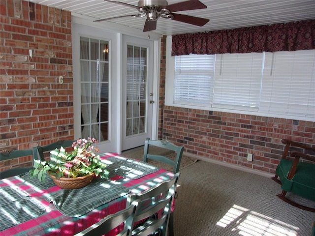 1926 E Aspen Pl, Shawnee, OK 74804 - sunroom with ceiling fan