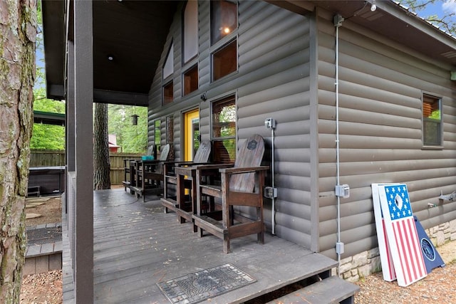 962 Red Fox Rd, Broken Bow, OK 74728 - exterior space featuring a wooden deck and fence