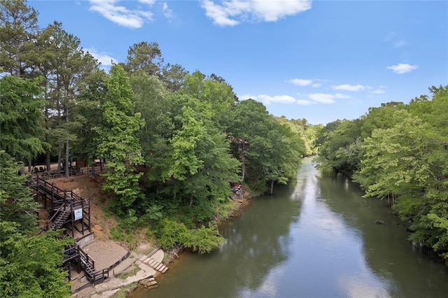 962 Red Fox Rd, Broken Bow, OK 74728 - water view featuring stairs
