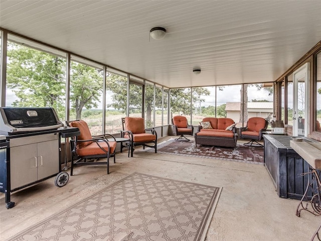 13776 E Stella Rd, Newalla, OK 74857 - sunroom / solarium with french doors and an outdoor living space