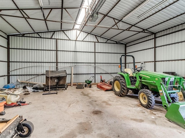 13776 E Stella Rd, Newalla, OK 74857 - garage with metal wall
