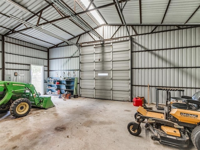 13776 E Stella Rd, Newalla, OK 74857 - garage featuring metal wall