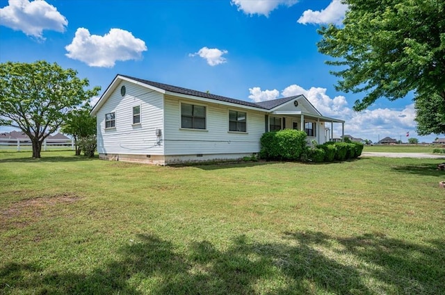 15001 Garr Pl, Oklahoma City, OK 73165 - view of front facade featuring crawl space and a front lawn