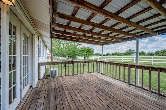 15001 Garr Pl, Oklahoma City, OK 73165 - wooden deck with cooling unit