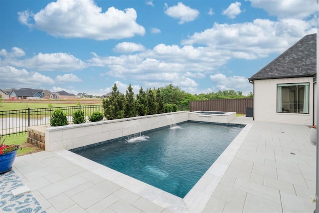 15012 Annecy Blvd, Oklahoma City, OK 73142 - view of pool with a patio area, a fenced backyard, and a pool with connected hot tub