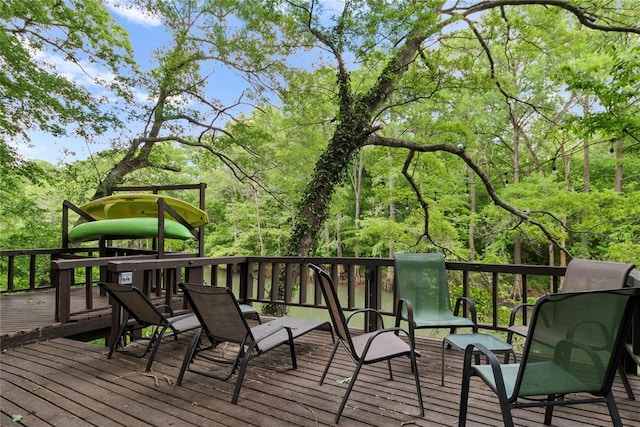 868 Red Fox Rd, Broken Bow, OK 74728 - view of wooden deck