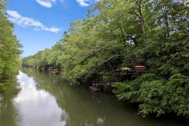 868 Red Fox Rd, Broken Bow, OK 74728 - water view with a heavily wooded area