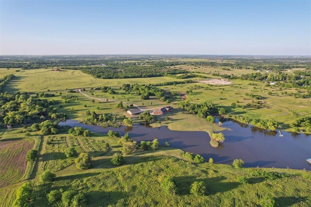 13600 W Britton Rd, Yukon, OK 73099 - aerial overview of property's location with a nearby body of water