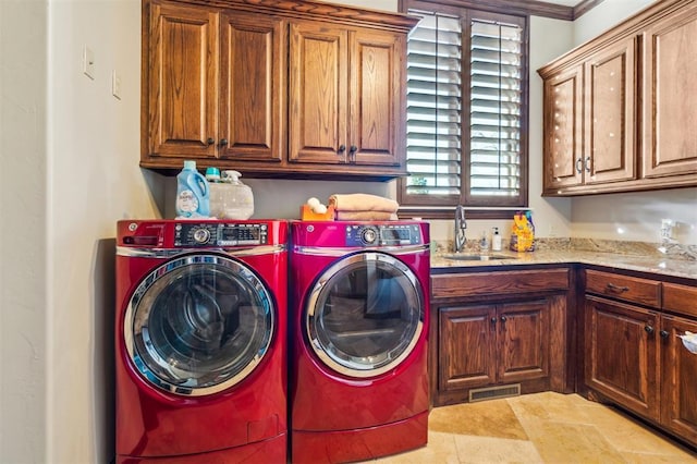 13600 W Britton Rd, Yukon, OK 73099 - laundry area featuring cabinet space and washer and clothes dryer