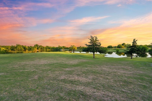 13600 W Britton Rd, Yukon, OK 73099 - view of grassy yard featuring a water view