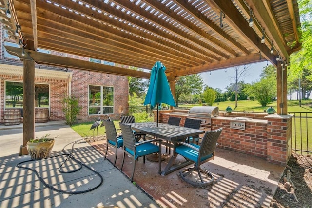 20180 Elm St, Harrah, OK 73045 - view of patio / terrace with grilling area, area for grilling, and outdoor dining space