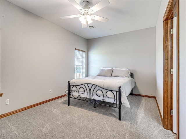 349412 E 840th Rd, Stroud, OK 74079 - carpeted bedroom with baseboards and ceiling fan
