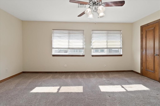 5839 Hefner Village Ct, Oklahoma City, OK 73162 - carpeted spare room with a ceiling fan and baseboards