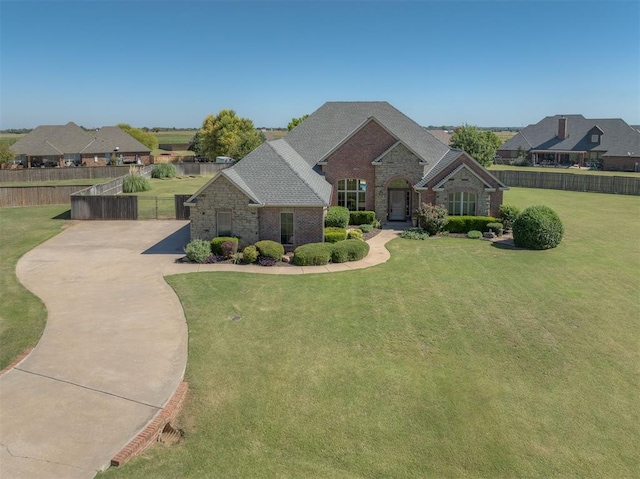 239 Brandon Cir, Goldsby, OK 73093 - view of front of property with stone siding