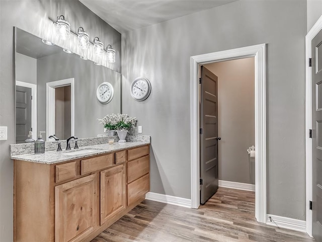 940437 S 3310th Rd, Wellston, OK 74881 - bathroom with wood finished floors and vanity