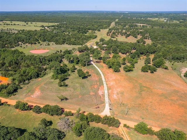 940437 S 3310th Rd, Wellston, OK 74881 - view of property location with a heavily wooded area