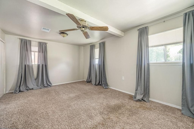 640 SW 1st Pl, Moore, OK 73160 - spare room with light colored carpet, a ceiling fan, and baseboards