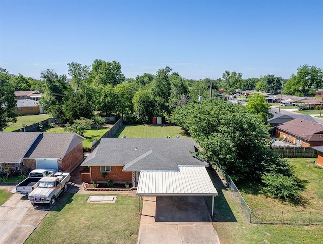 640 SW 1st Pl, Moore, OK 73160 - aerial perspective of suburban area