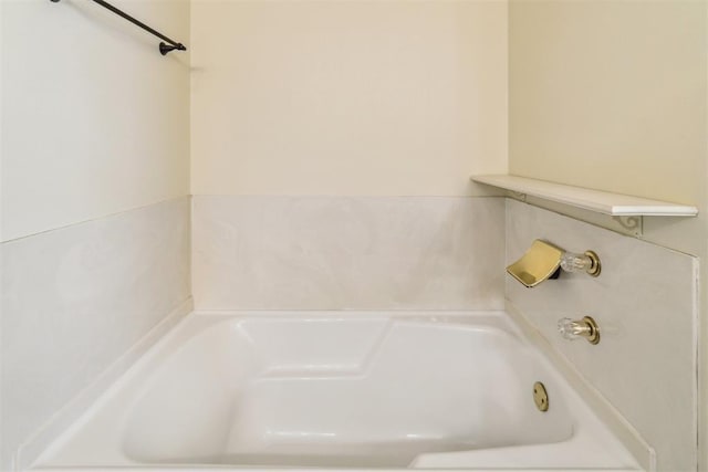 full bath with a garden tub