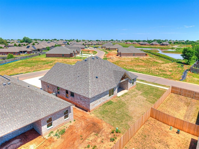 2716 Dunham Dr, Norman, OK 73071 - aerial perspective of suburban area featuring a large body of water